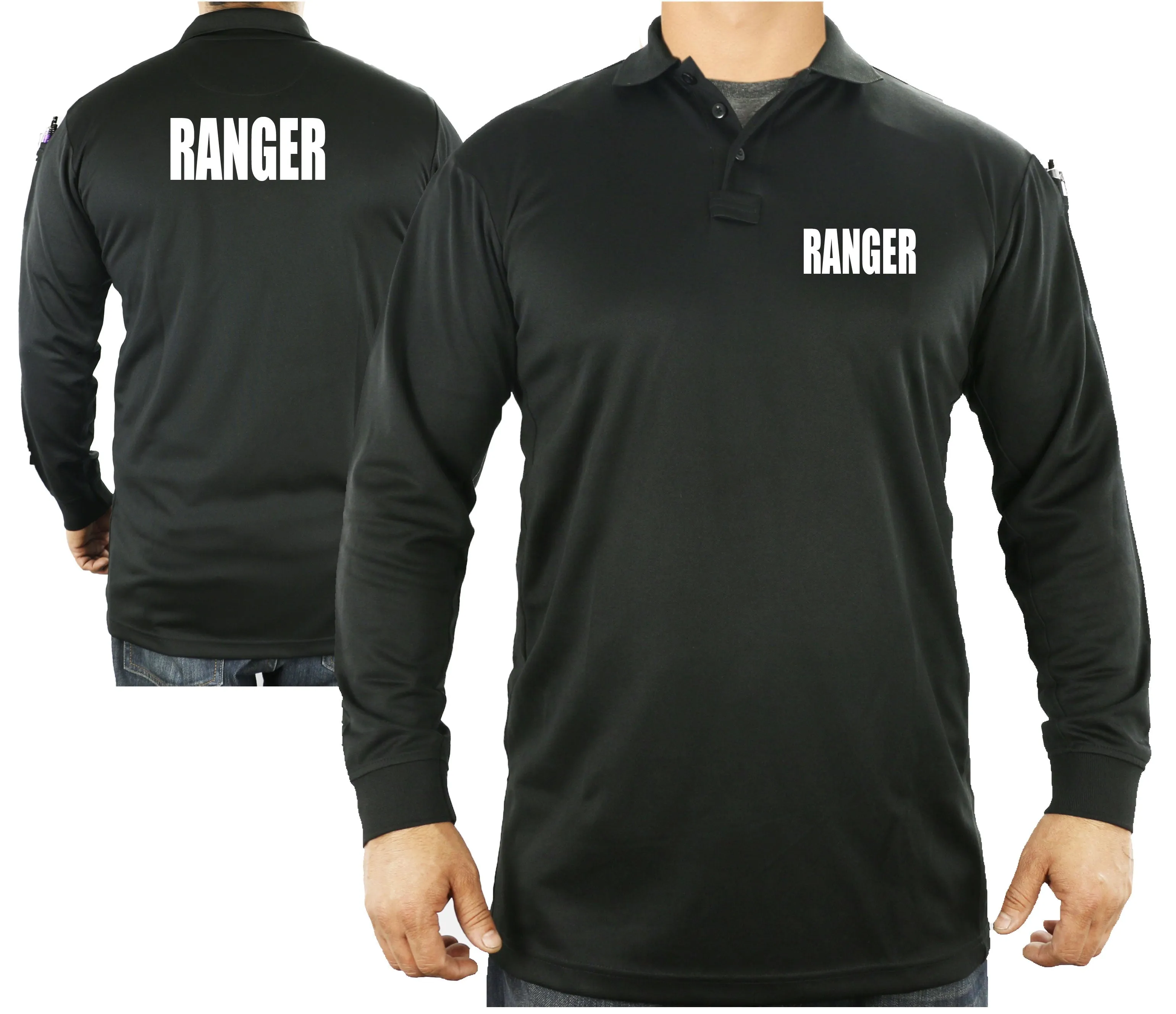 100% Polyester Ranger Tactical Performance Polo Long Sleeve Shirt