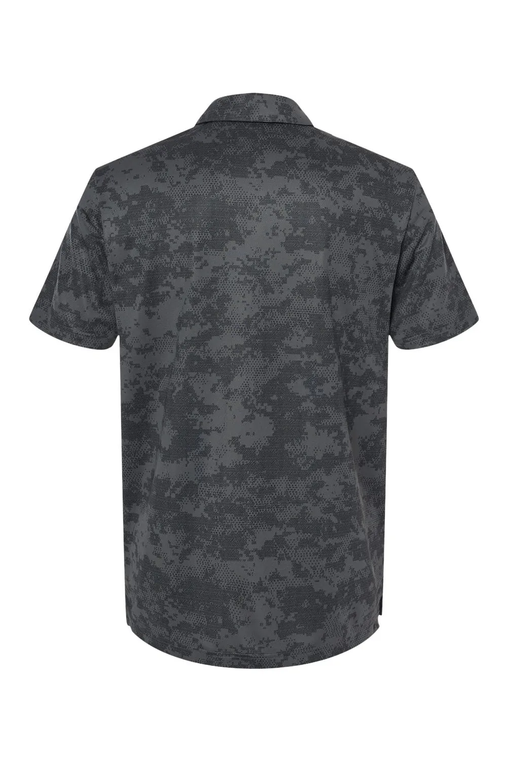 Adidas Mens Camo Moisture Wicking Short Sleeve Polo Shirt - Dark Grey - NEW