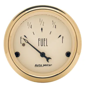 AutoMeter 1506 GAUGE; FUEL LEVEL; 2 1/16in.; 240OE TO 33OF; ELEC; GOLDEN OLDIES