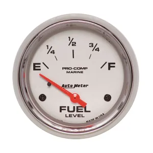 AutoMeter 200761-35 GAUGE; FUEL LEVEL; 2 5/8in.; 240OE TO 33OF; ELEC; MARINE CHROME