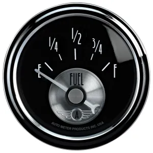 AutoMeter 2016 GAUGE; FUEL LEVEL; 2 1/16in.; 240OE TO 33OF; ELEC; PRESTIGE BLK. DIAMOND