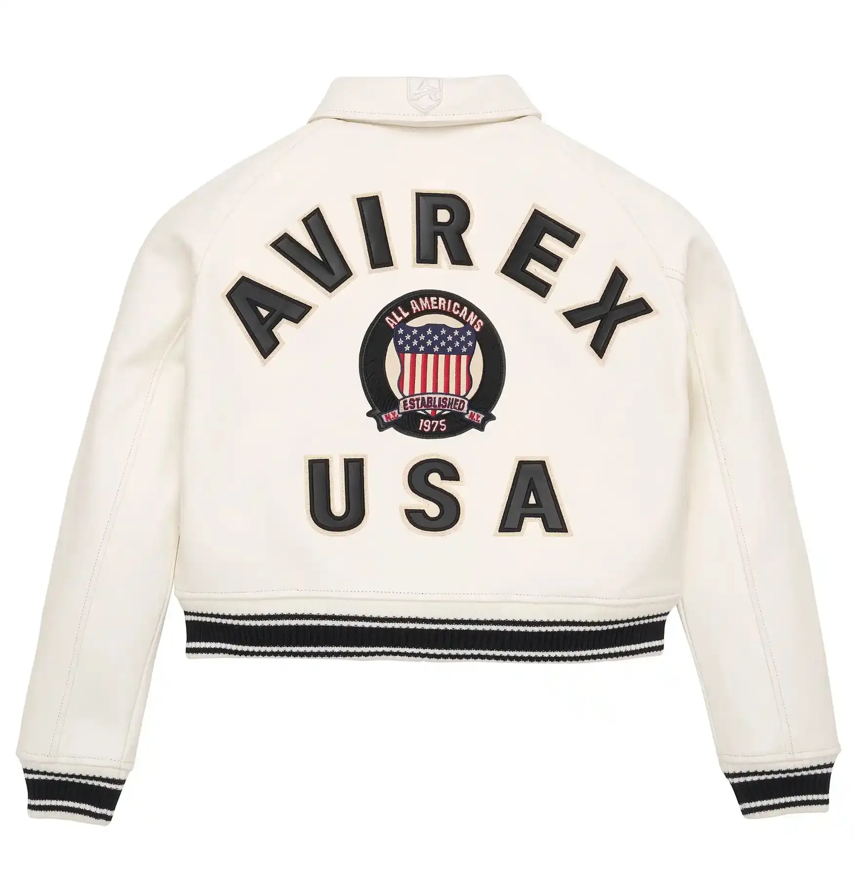 Avirex Womens Cropped Icon Jacket White
