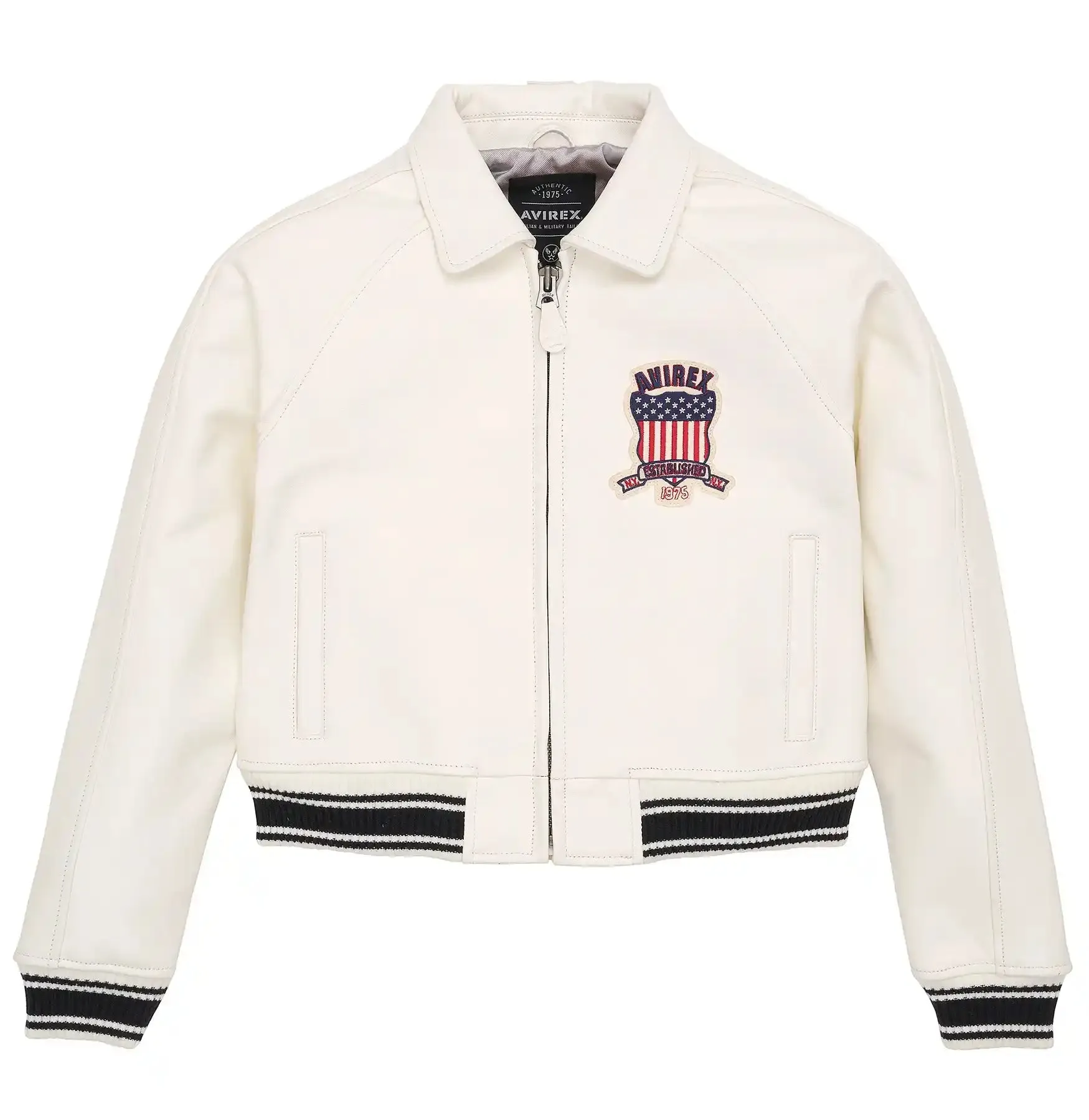 Avirex Womens Cropped Icon Jacket White