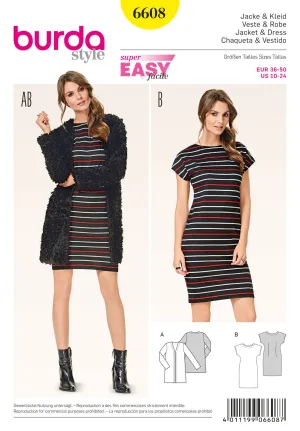 BD6608 Burda Style Pattern 6608 Jacket and Dress