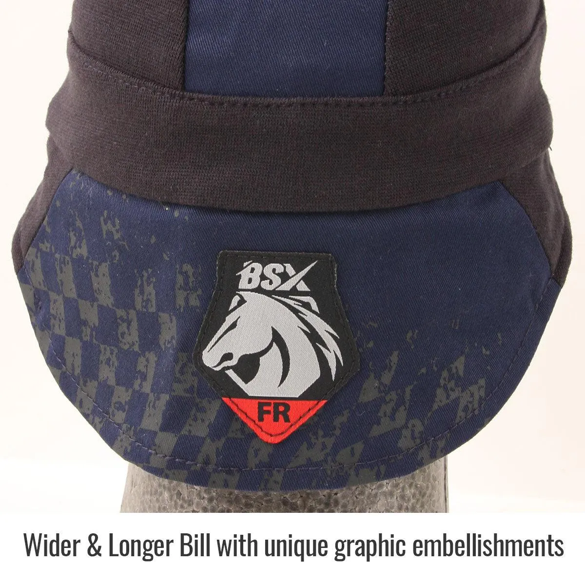 Black Stallion BSX Silicone Grip FR Cotton Welding Cap - AH1631-NB