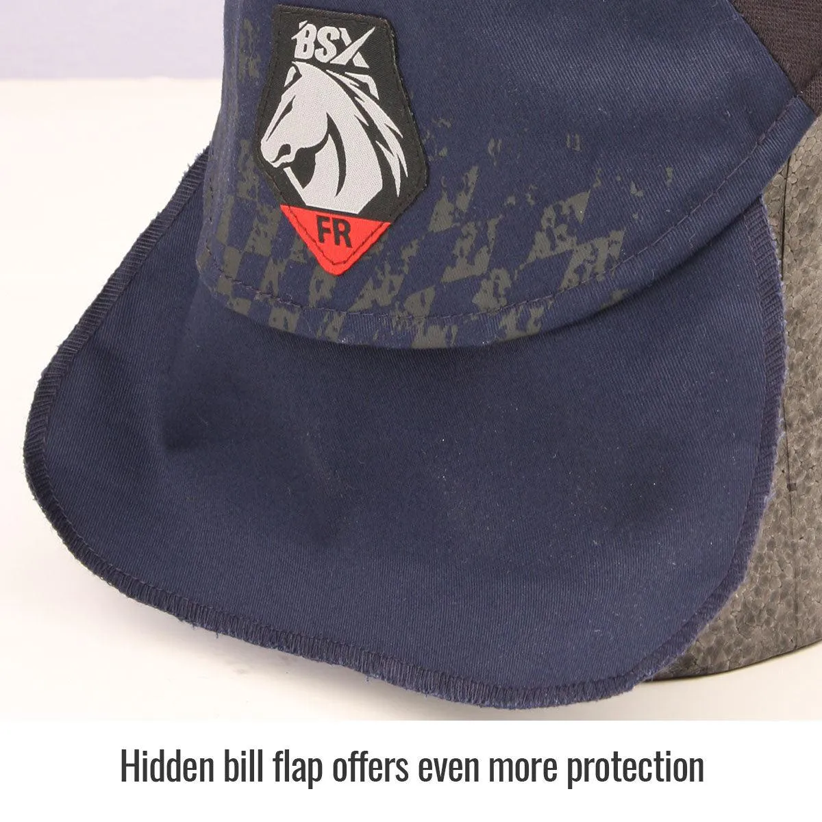 Black Stallion BSX Silicone Grip FR Cotton Welding Cap - AH1631-NB