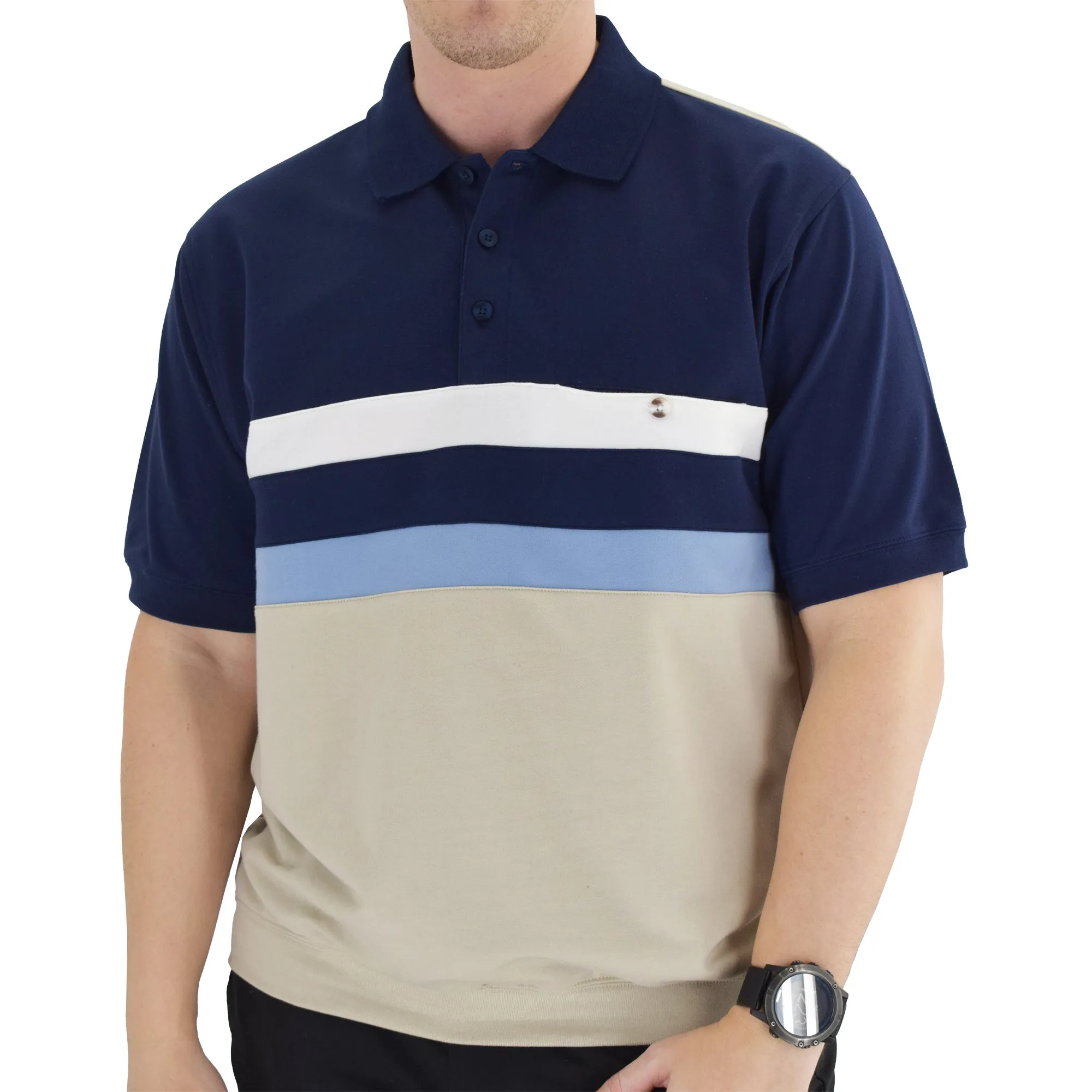 Classics by Palmland Short Sleeve Polo Shirt - 6190-326 Navy