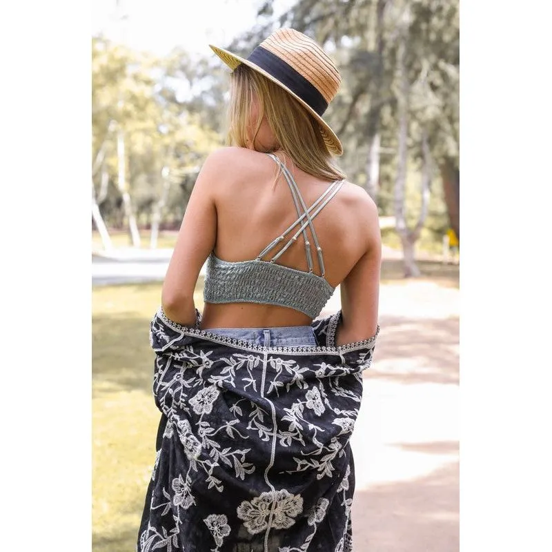 Crochet Daisy Longline Bralette