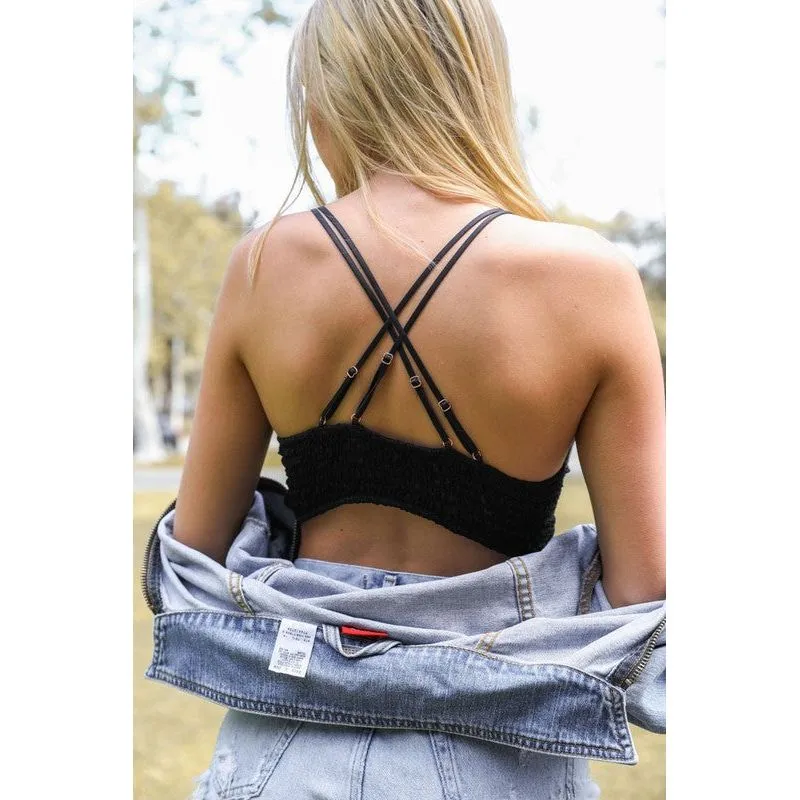 Crochet Daisy Longline Bralette