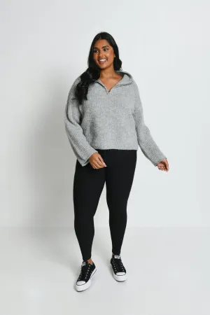 Curve Winter Everyday High Waisted Leggings - Black
