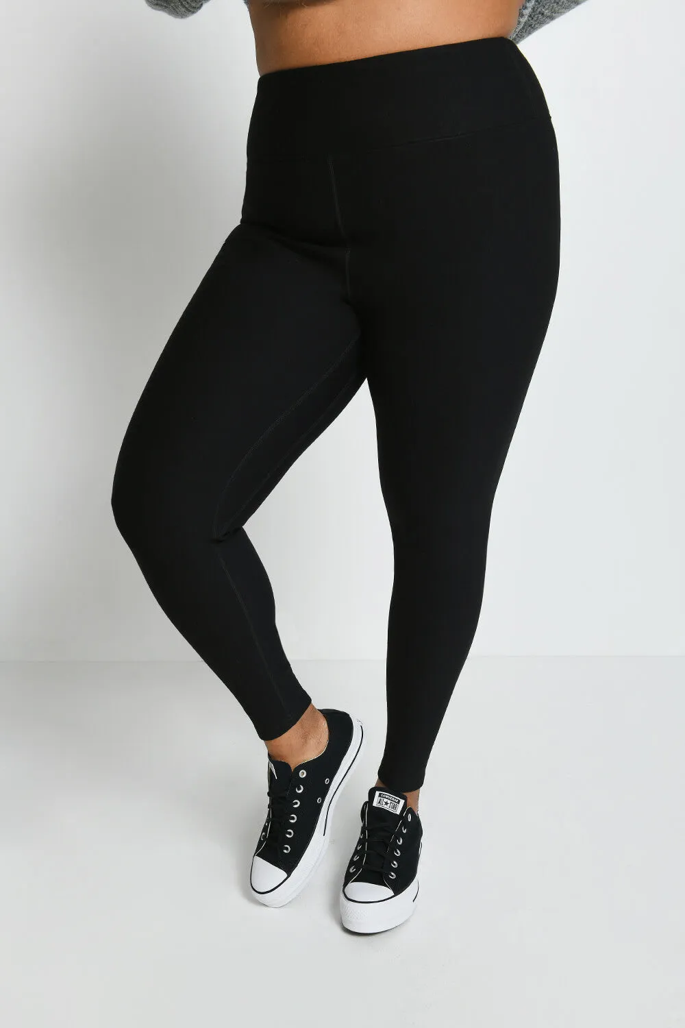 Curve Winter Everyday High Waisted Leggings - Black