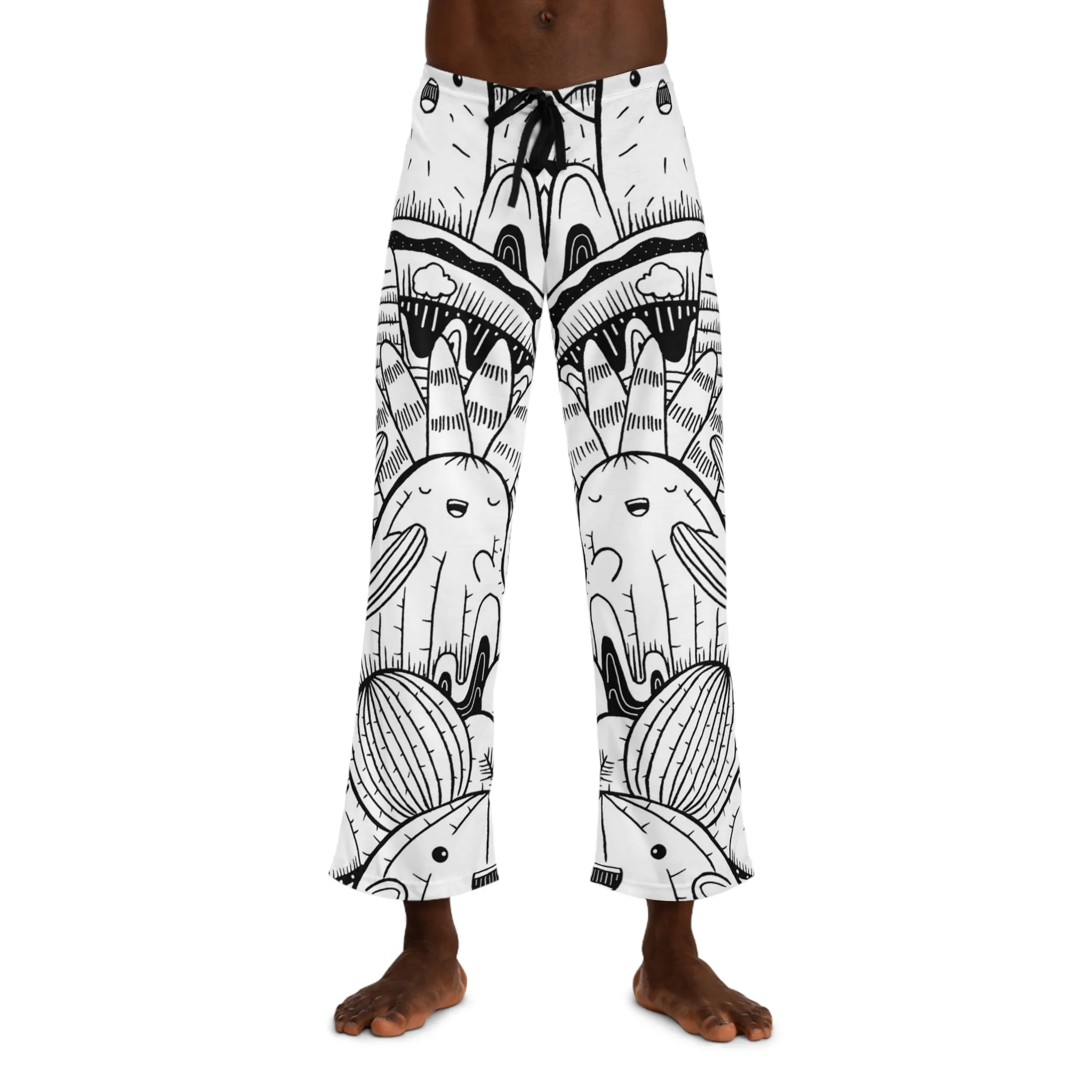 Doodle Cactus - Inovax Men's Pajama Pants