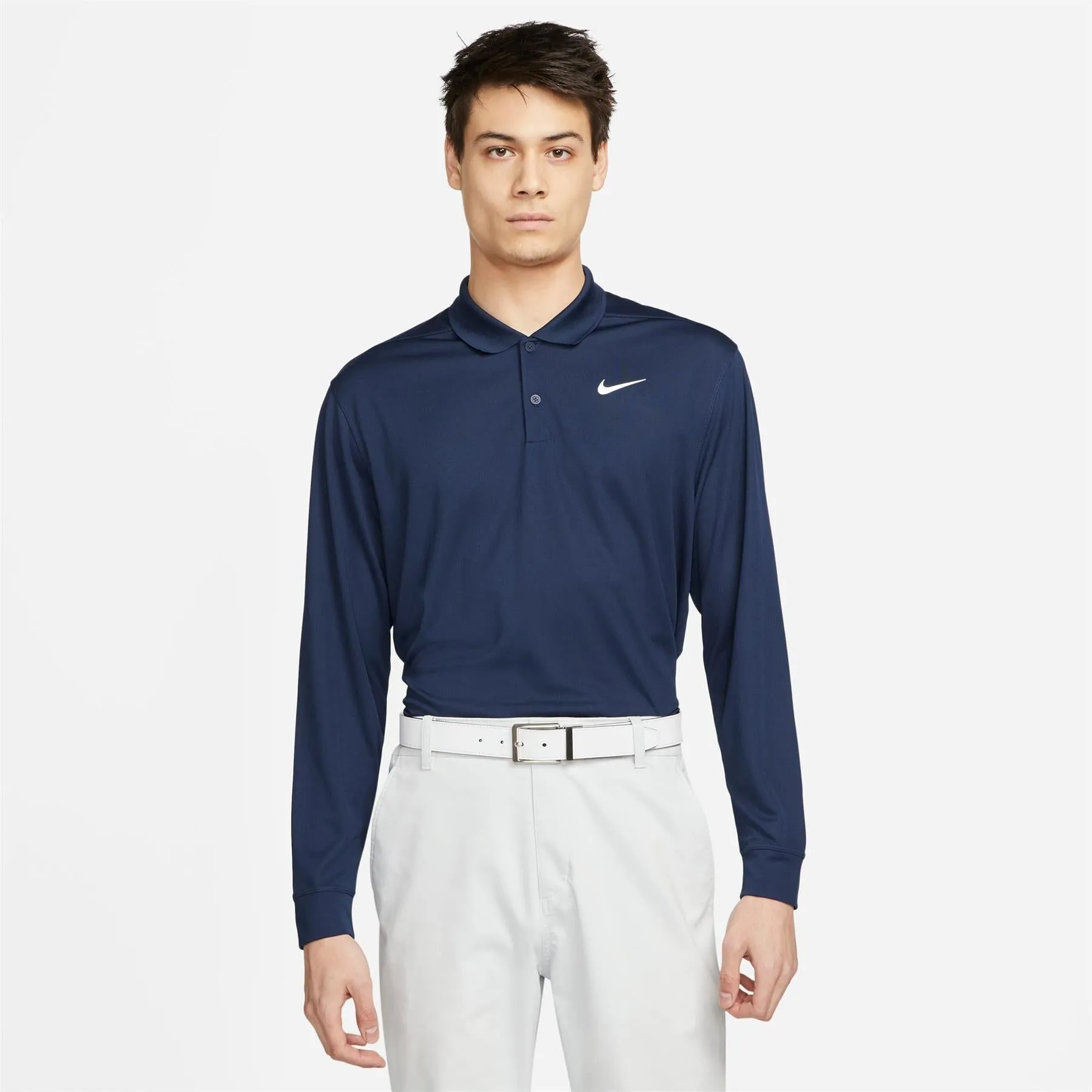 Dri-FIT Victory Solid LS Polo Navy - 2024
