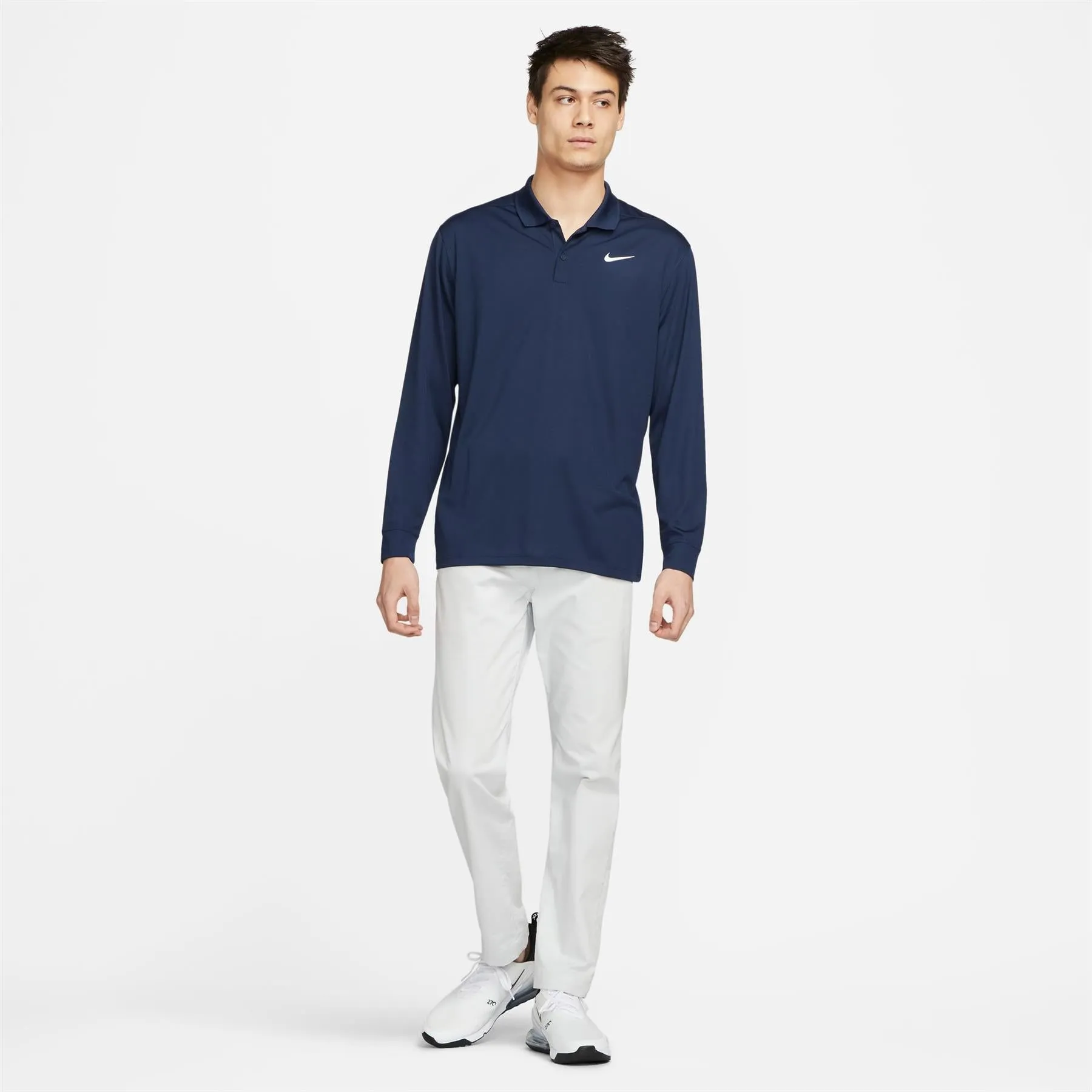 Dri-FIT Victory Solid LS Polo Navy - 2024
