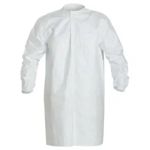 DuPont™ Tyvek® IsoClean® Frock with Snap Front, Large, White, IC270BWHLG0030CS