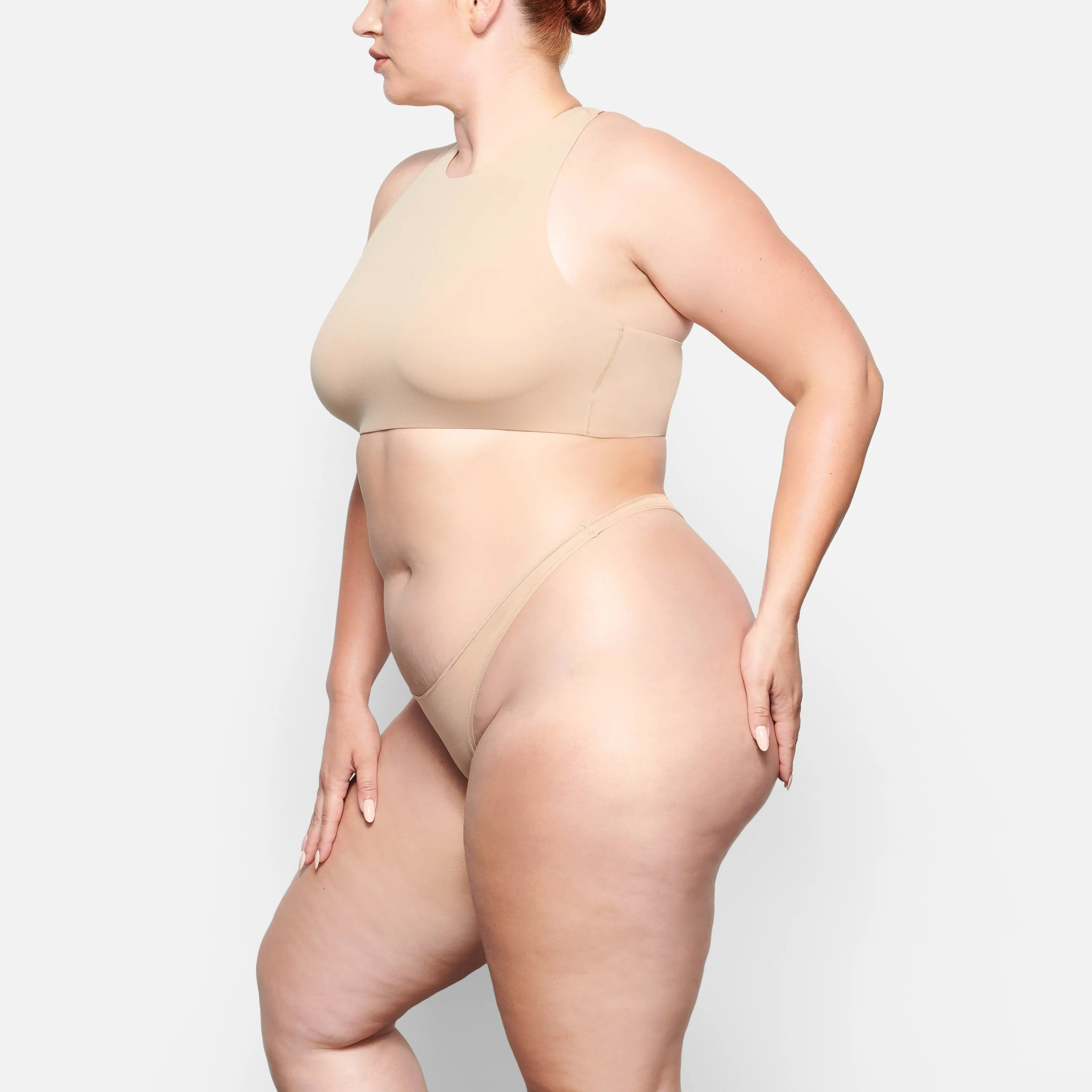 FITS EVERYBODY HIGH NECK BRA | CLAY