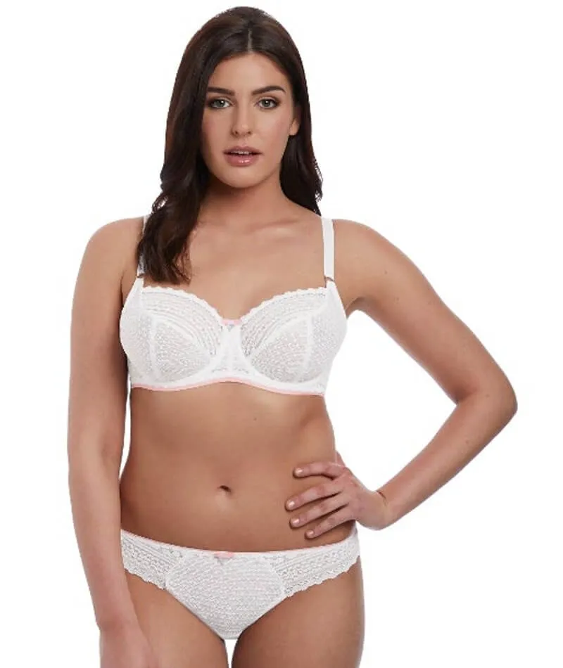 Freya Daisy Lace Underwire Balcony K Cup Bra - White