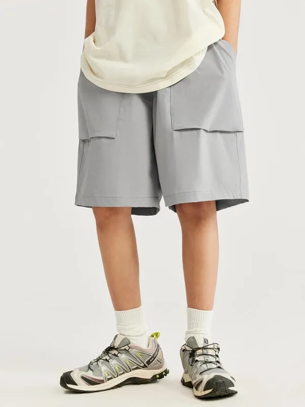 Grey Lightweight Shorts with Large Pockets