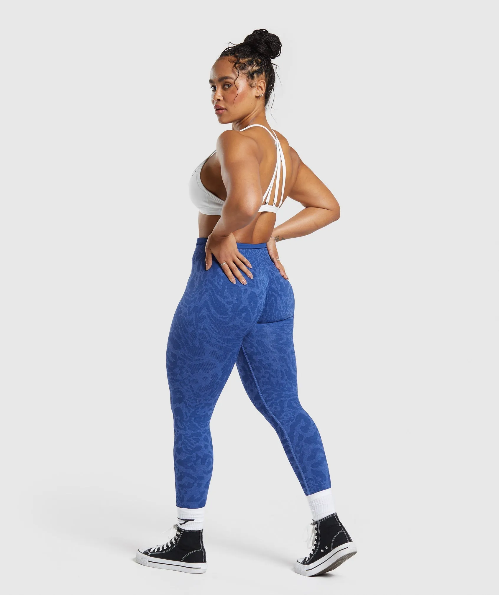 Gymshark Adapt Safari Seamless Leggings - Wave Blue/Iris Blue