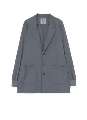 HIGH-GAUGE POLYESTER SMOOTH JERSEY RAGLAN SLEEVE JACKET