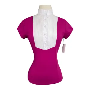 IAGO 'Tux' Short Sleeve Show Shirt  in Fuschia - Women's XS