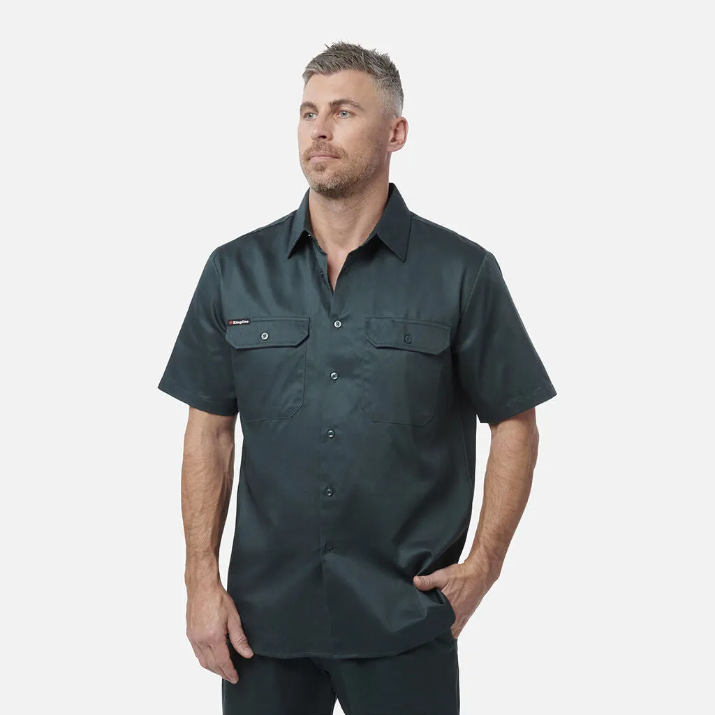 King Gee Originals Short Sleeve Open Front Cotton Drill Work Shirt (K04030)