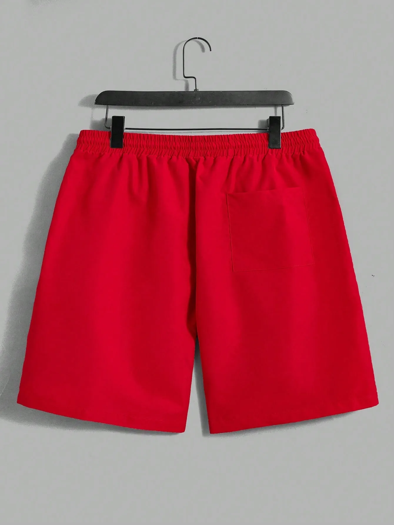 Manfinity EMRG Men's Knitted Short Sleeve Top And Woven Shorts Set