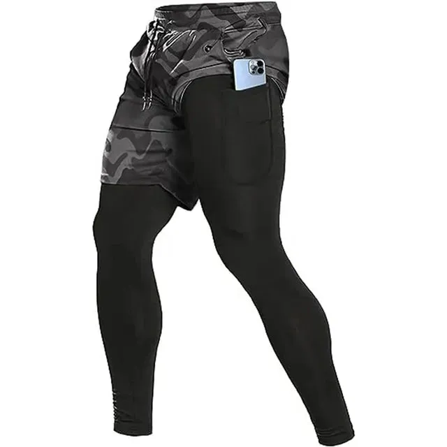 Men's 2-in-1 Compression Running Pants