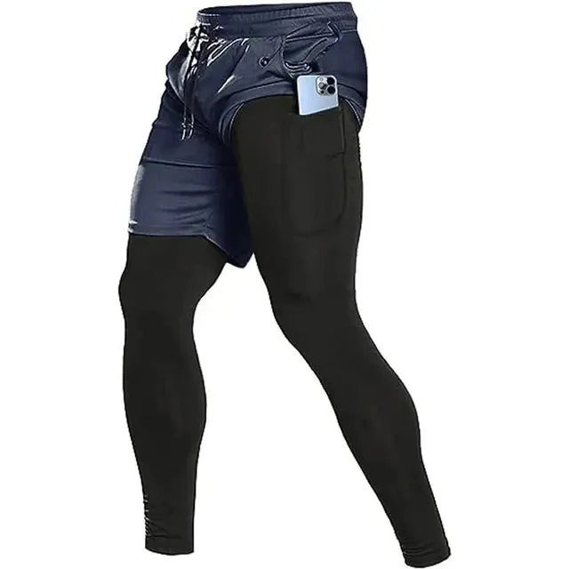 Men's 2-in-1 Compression Running Pants
