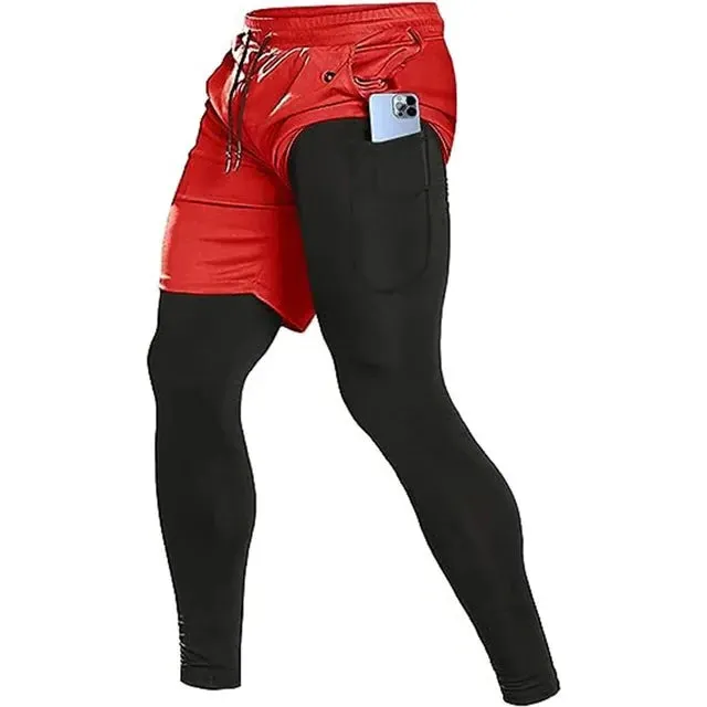 Men's 2-in-1 Compression Running Pants
