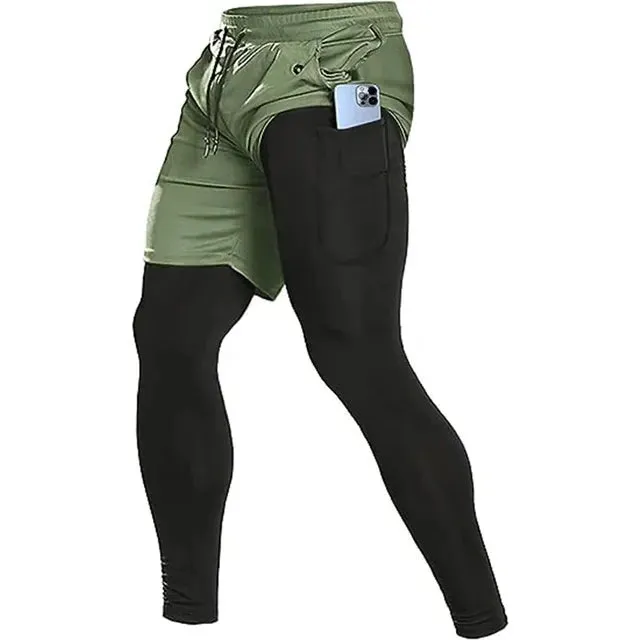 Men's 2-in-1 Compression Running Pants