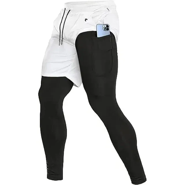 Men's 2-in-1 Compression Running Pants