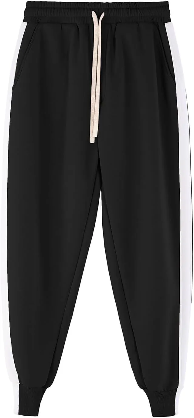 Mens Autumn and Winter Trend Versatile Tapered Pants Fashion High Waisted Solid Color Pants Drawstring Casual Loose Fit Pant
