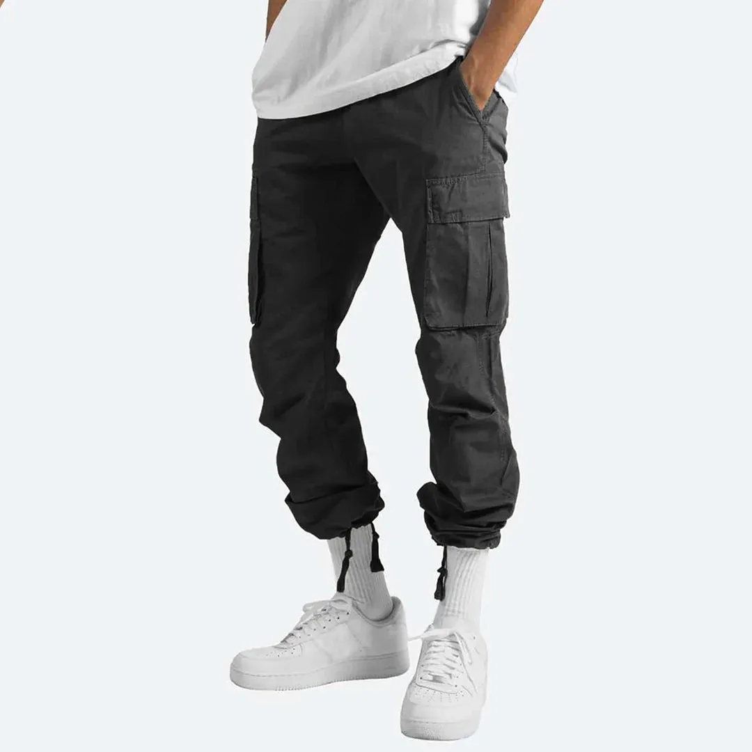 Men's Cargo Trousers  Loose Fit  Multi-Pocket  Outdoor & Fitness  Multiple Colours