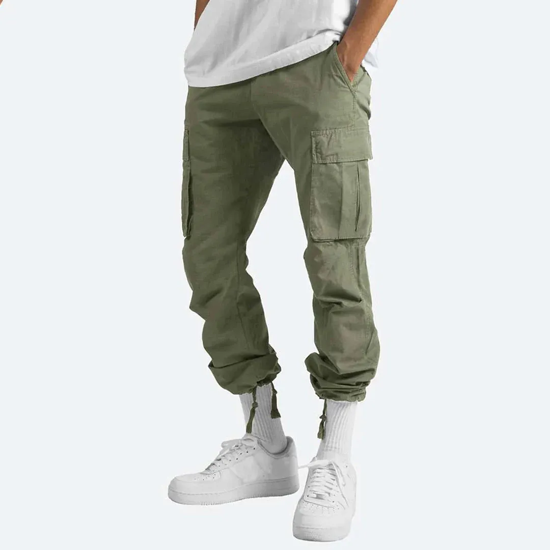 Men's Cargo Trousers  Loose Fit  Multi-Pocket  Outdoor & Fitness  Multiple Colours