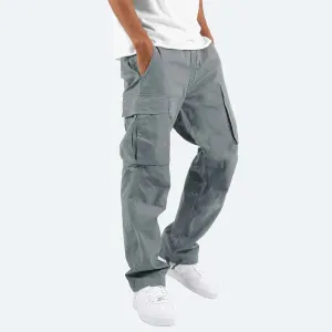 Men's Cargo Trousers  Loose Fit  Multi-Pocket  Outdoor & Fitness  Multiple Colours