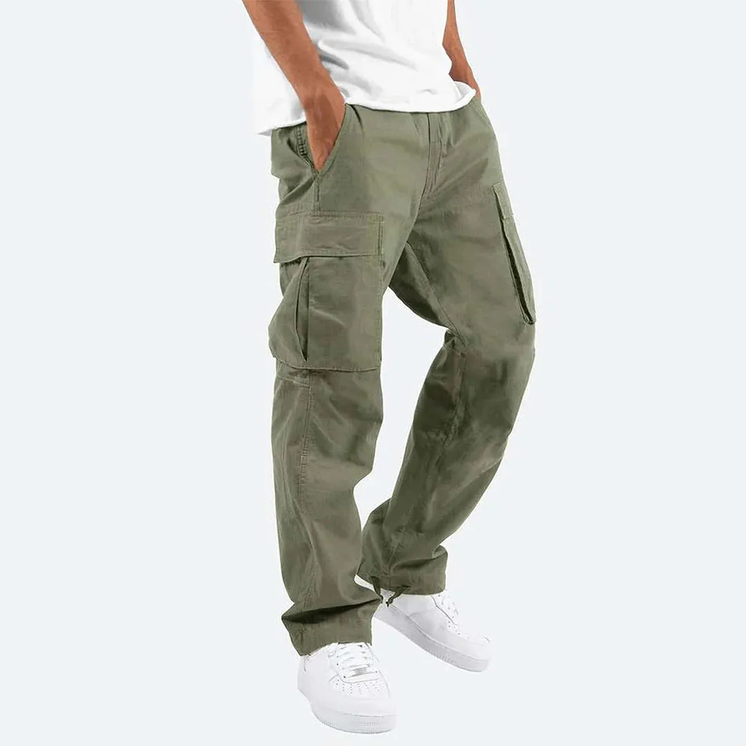 Men's Cargo Trousers  Loose Fit  Multi-Pocket  Outdoor & Fitness  Multiple Colours