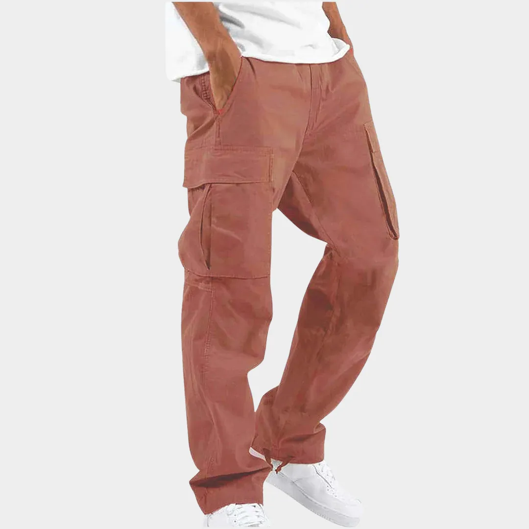 Men's Cargo Trousers  Loose Fit  Multi-Pocket  Outdoor & Fitness  Multiple Colours
