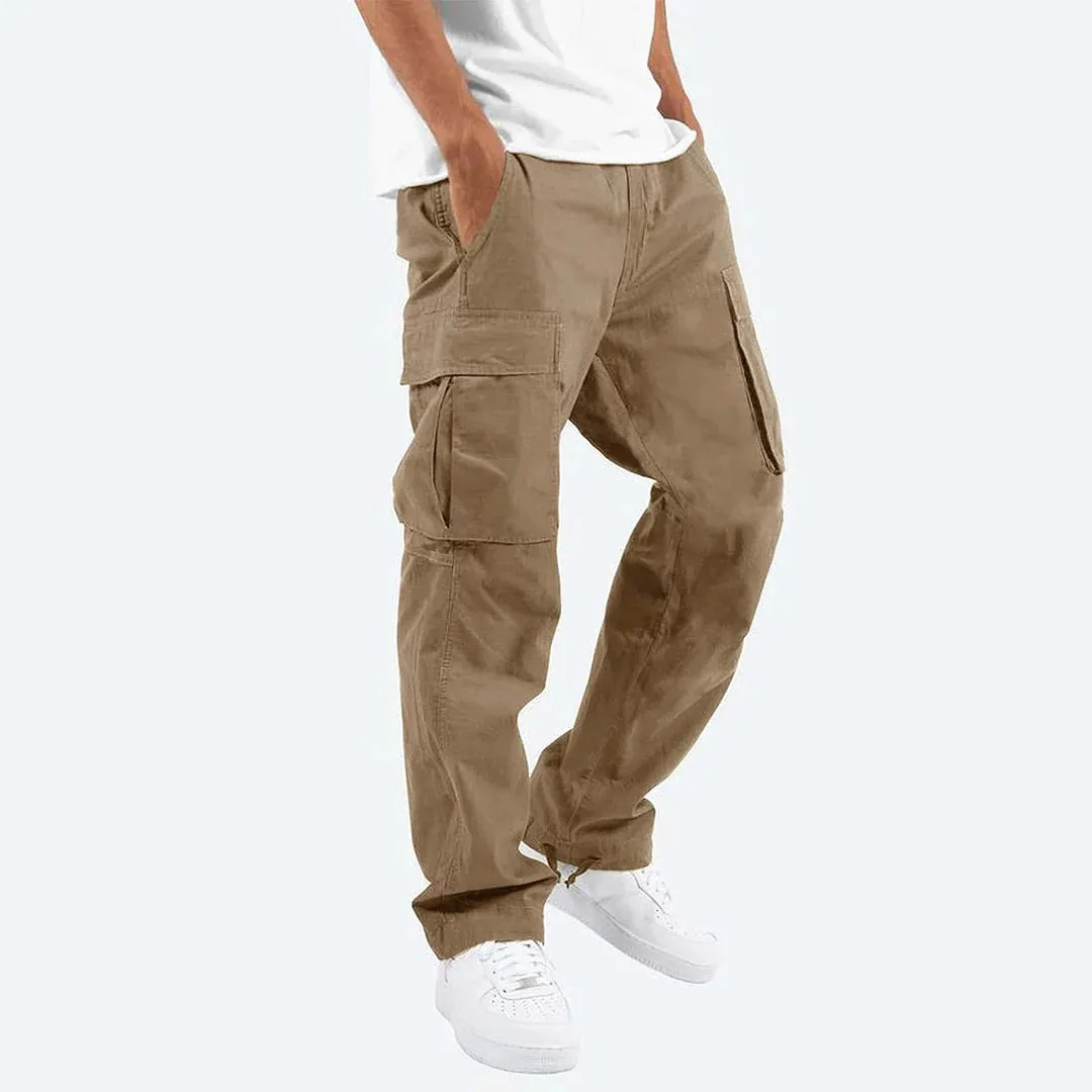 Men's Cargo Trousers  Loose Fit  Multi-Pocket  Outdoor & Fitness  Multiple Colours