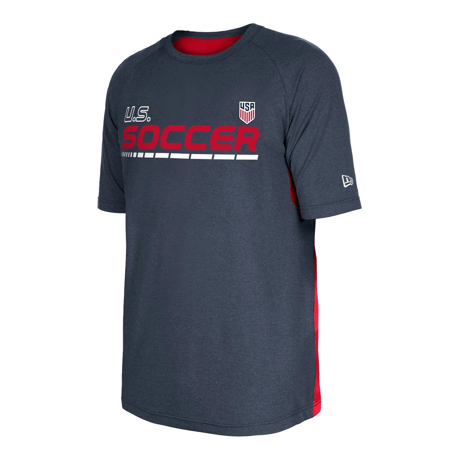 Men's New Era USMNT Brushed Heather Navy Tee