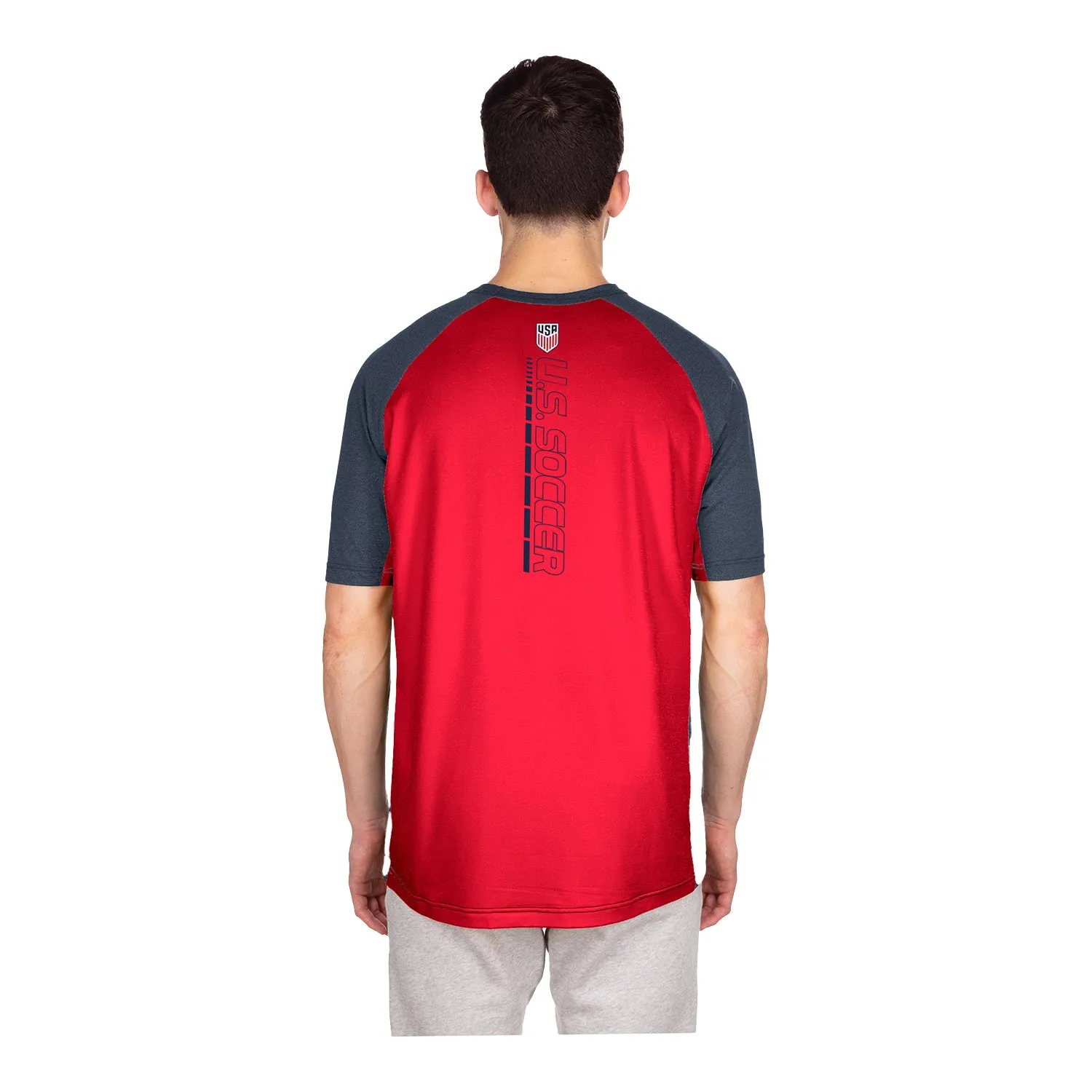 Men's New Era USMNT Brushed Heather Navy Tee