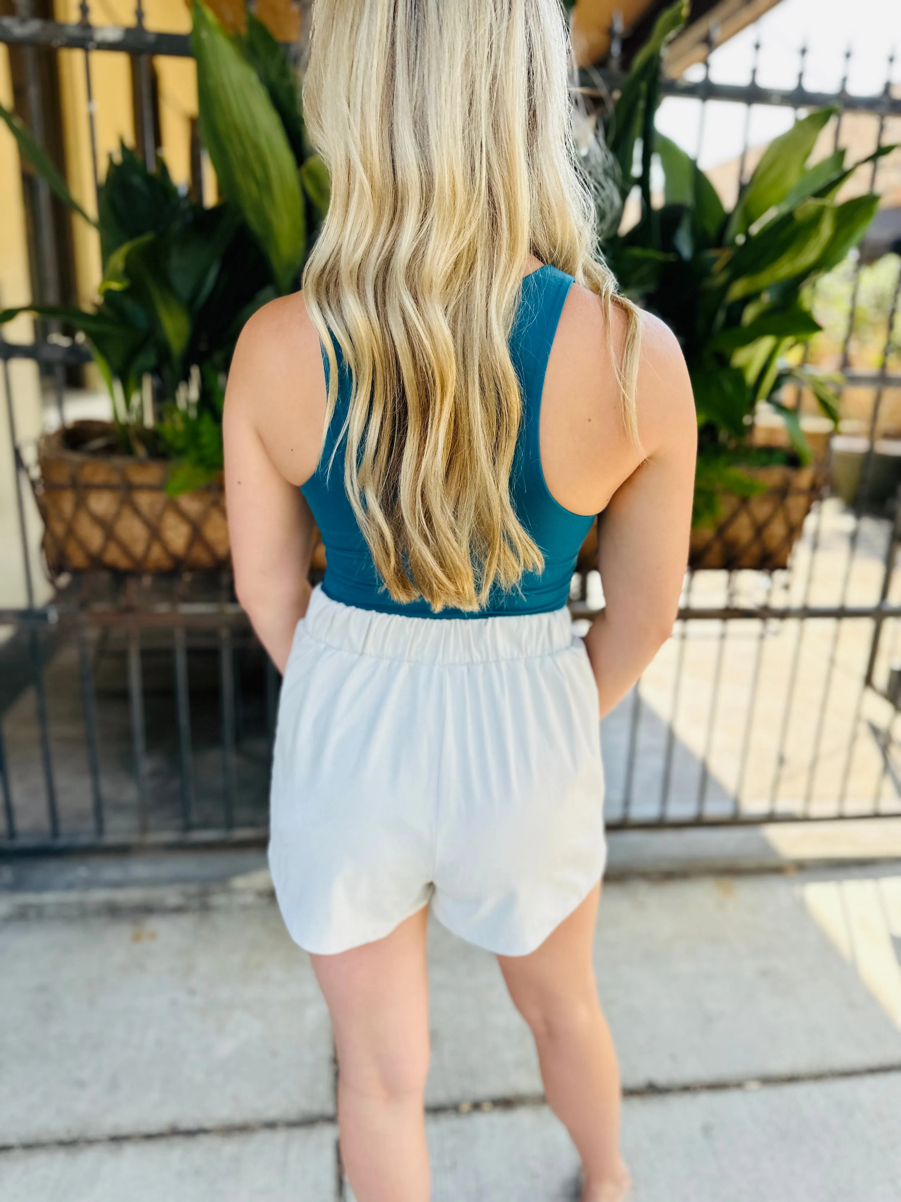 Nico Solid Bodysuit- Midnight Teal