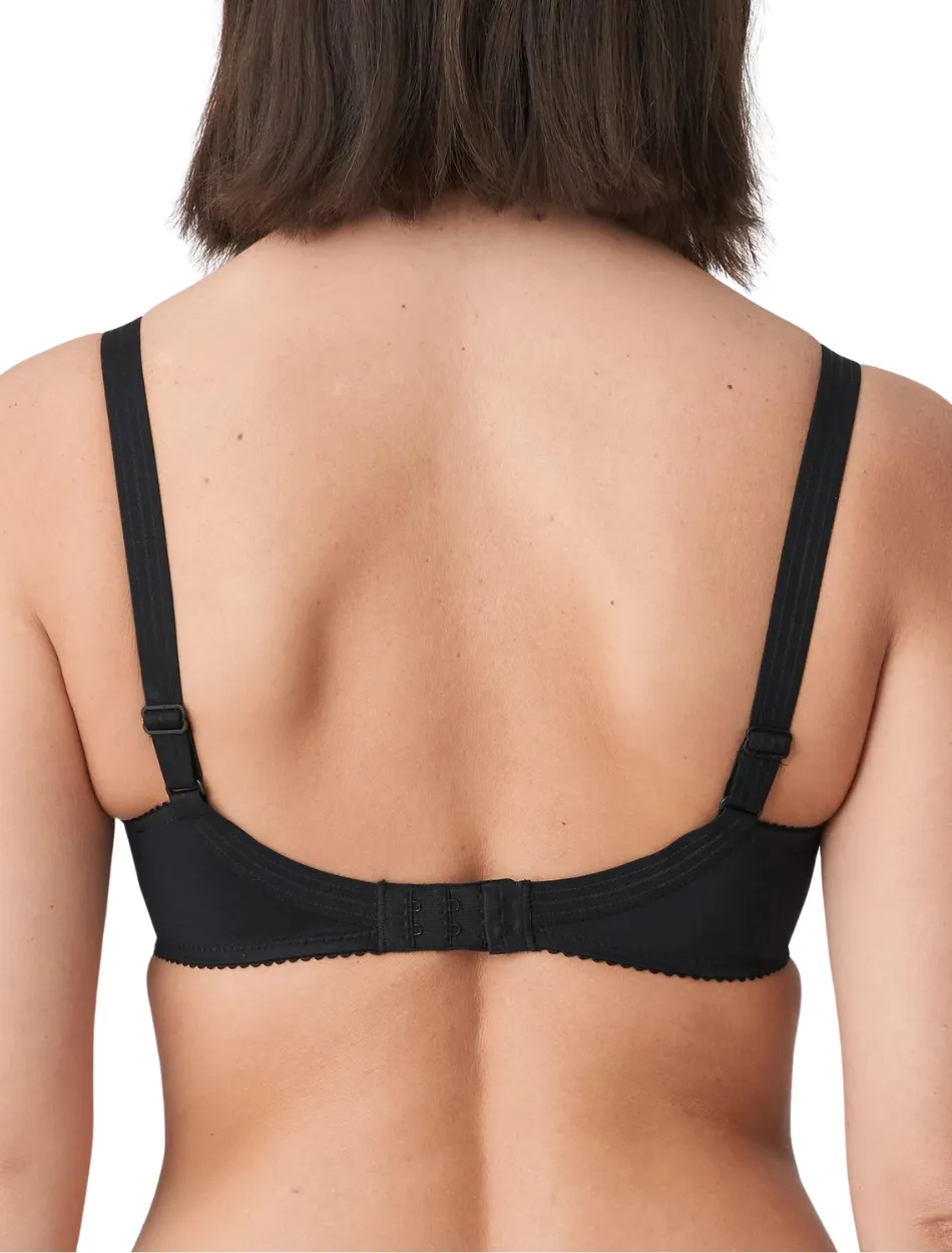 PrimaDonna Satin Seamless Full Cup Non Padded Underwire Bra, Black | PrimaDonna T-Shirt Bra