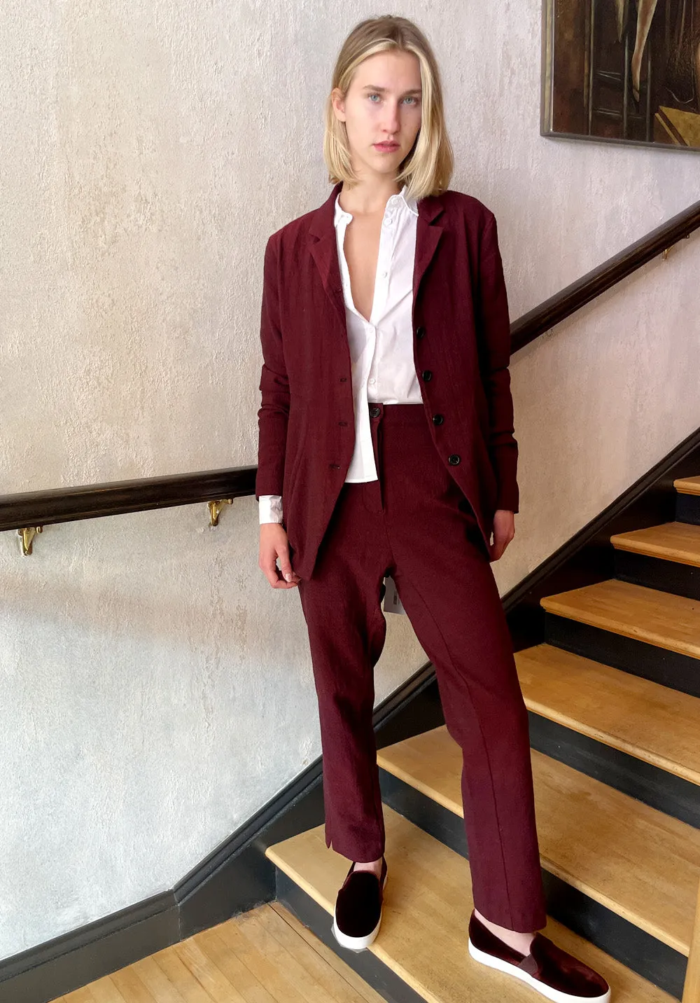 Regular Fit Pant - Wine