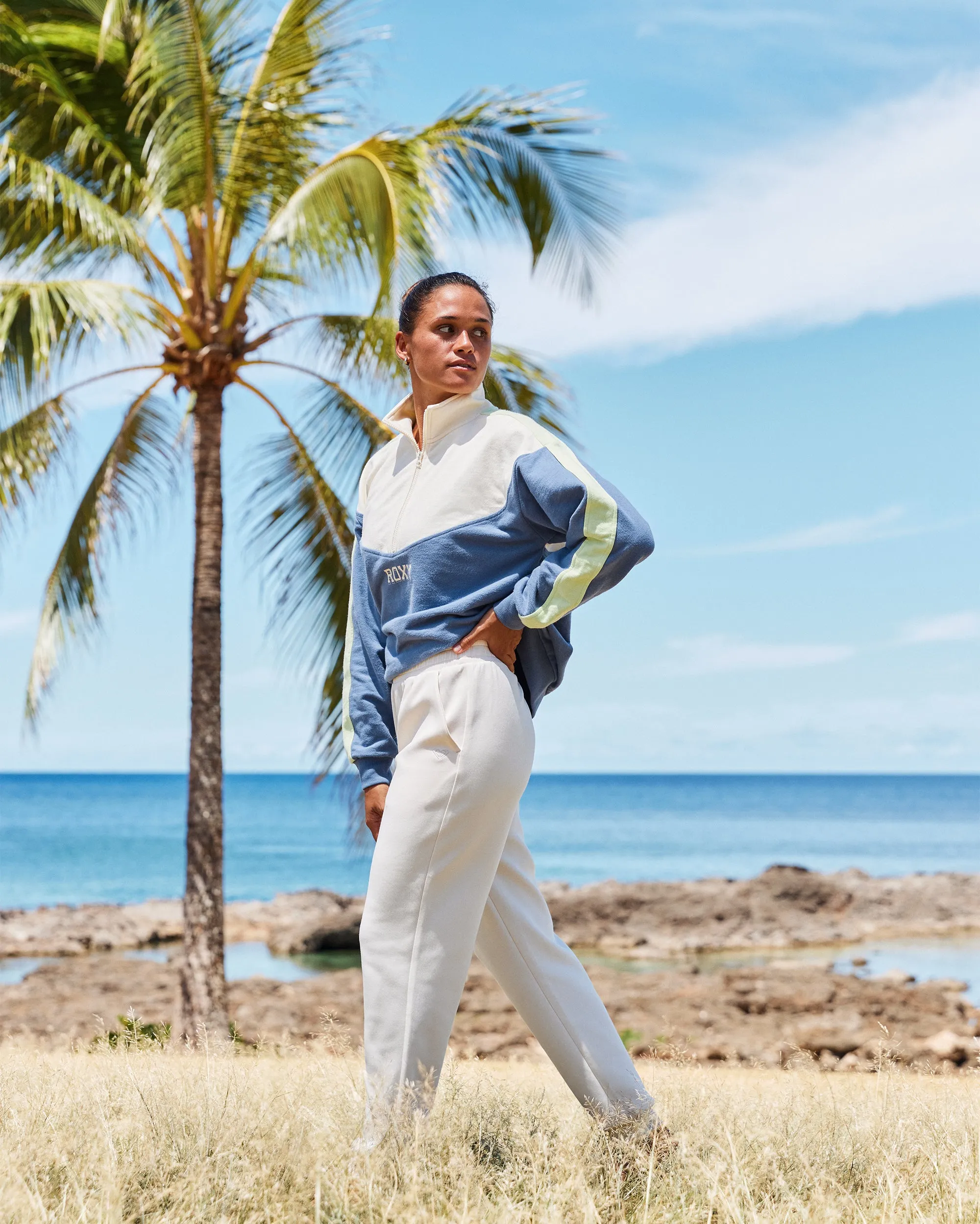 Rise & Vibe Sweet Elastic Waist Pants - Buttercream