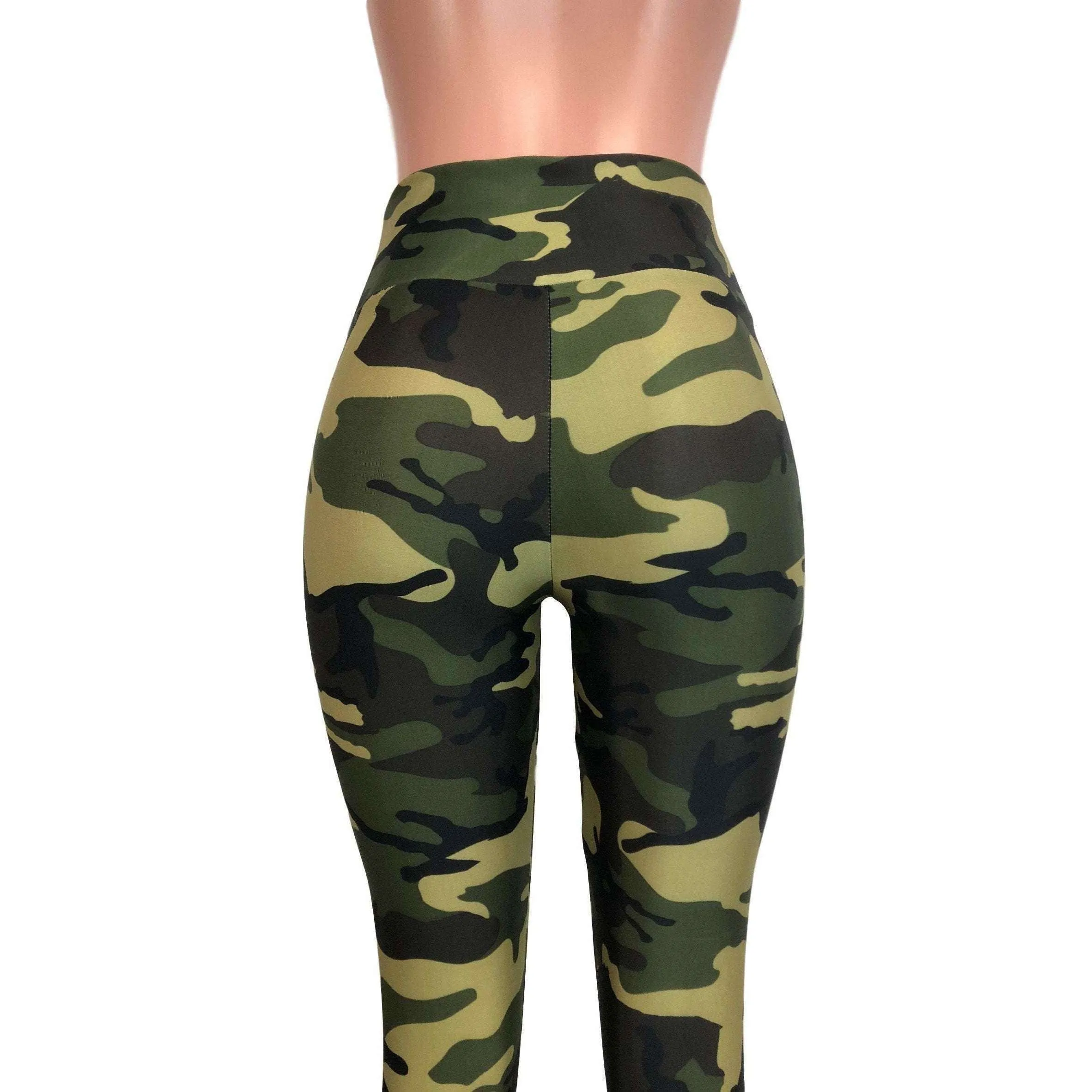 SALE - Camo or Camouflage High Waisted Leggings Pants