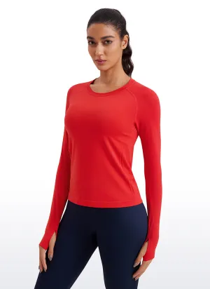 Seamless Long Sleeves with Thumbholes Shirts