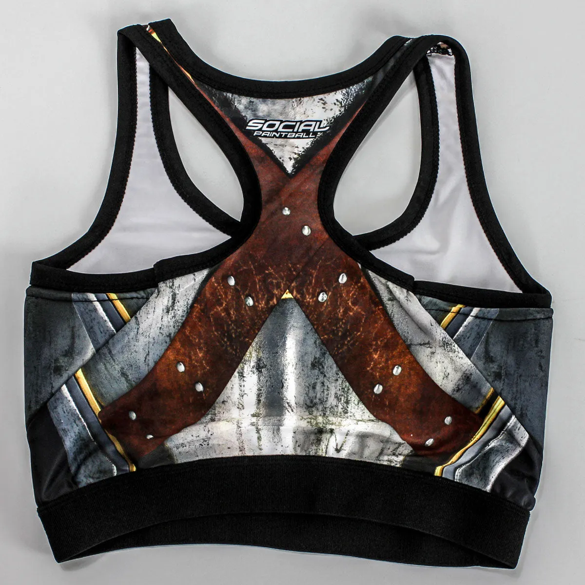 Social Paintball Grit Padded Sports Bra - Warrior Breastplate