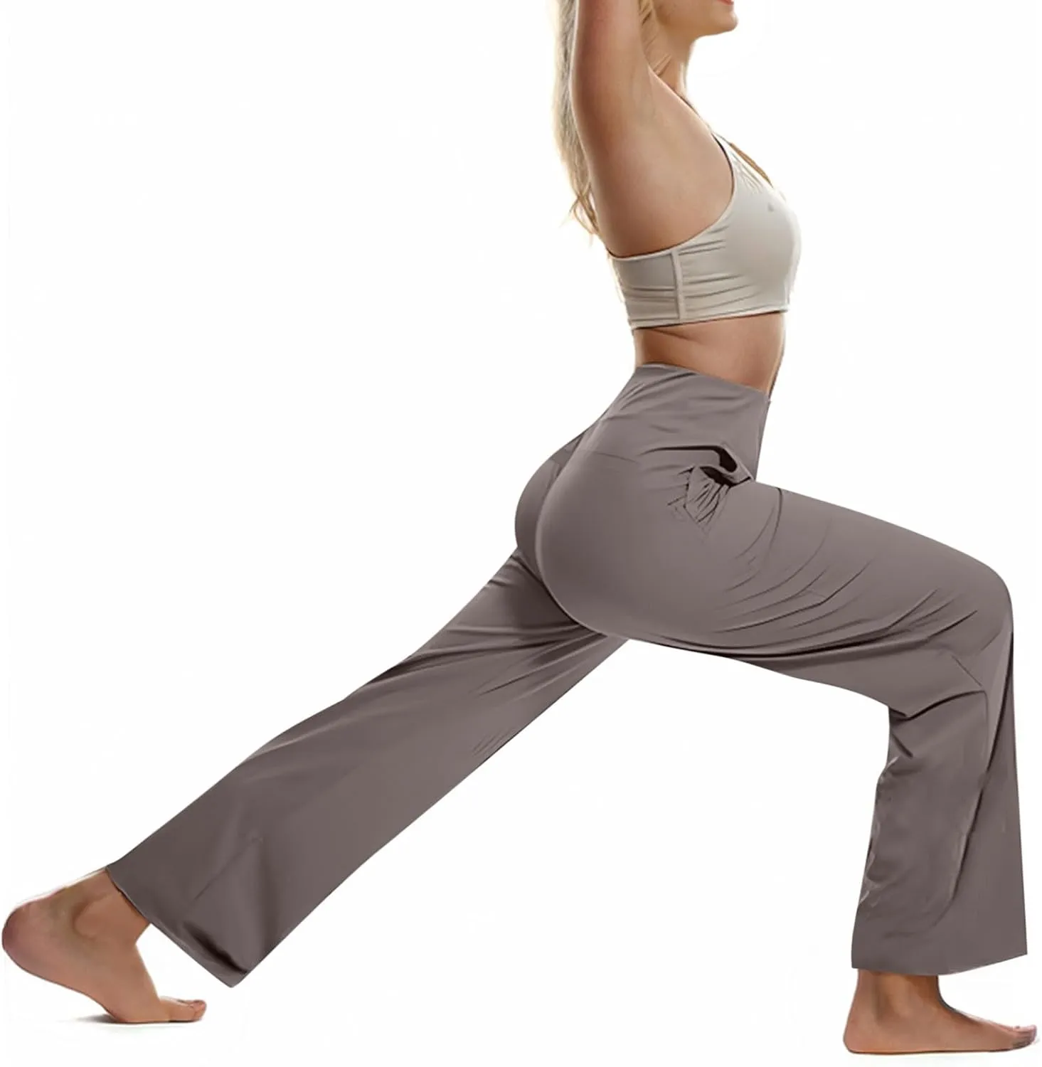 TARIENDY Yoga Pants Women 2025 Wide Leg Pants High Waist Stretch Dressy Casual Sweatpants Loose Comfy Workout Trousers