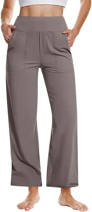 TARIENDY Yoga Pants Women 2025 Wide Leg Pants High Waist Stretch Dressy Casual Sweatpants Loose Comfy Workout Trousers